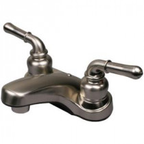 Non Metallic Series 4 in. Centerset 2-Handle Bathroom Faucet in Brushed Nickel