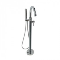 Clarity Series 2-Handle Freestanding Claw Foot Tub Faucet with Handshower in Polished Chrome