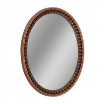 30 in. L x 23 in. W Carved Single Oval Mirror in Oil Rubbed Bronze