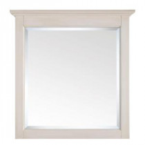 Tropica 31 in. x 32 in. Beveled Edge Mirror in Weathered White