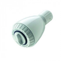 Watersaver 4-Spray 2 in. Fixed Shower Head in White