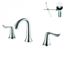 8 in. Widespread 2-Handle Bathroom Faucet in Polished Chrome with Pop-Up Drain