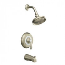 Fairfax Rite-Temp Bath and Shower Faucet Trim with Lever Handle in Vibrant Brushed Nickel (Valve Not Included)