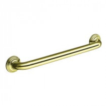 Traditional 18 in. Concealed Screw Grab Bar in Vibrant French Gold