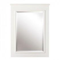 Belvedere 32 in. H x 24 in. W Framed Single Mirror in White