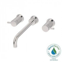 Serin Wall Mount 2-Handle Bathroom Faucet in Satin Nickel