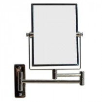 5-in. W Rectangle Brass-Mirror Wall Mount Magnifying Mirror In Chrome Color