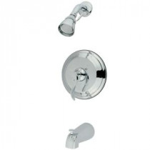 French Single-Handle 5-Spray Tub and Shower Faucet in Polished Chrome