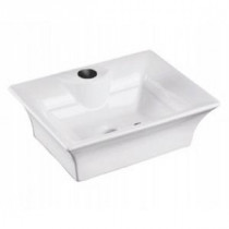 Above Counter Bathroom Sink in White