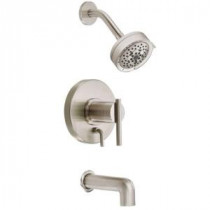 Parma 1-Handle Pressure Balance Tub and Shower Faucet Trim Kit in Brushed Nickel (Valve Not Included)