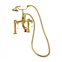 RM02 3-Handle Claw Foot Tub Faucet with Handshower and 6 in. Risers in Oil Rubbed Bronze
