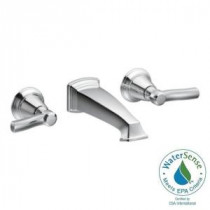 Rothbury 2-Handle Wall Mount Bathroom Faucet with Low-Arc in Chrome