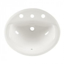 Aqualyn Self-Rimming Drop-In Bathroom Sink in White