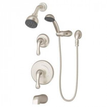 Unity 1-Handle Tub and Shower Faucet Trim Kit in Satin Nickel (Valve Not Included)