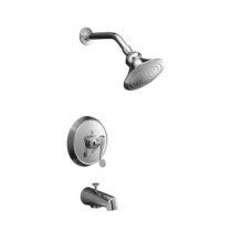 Revival Rite-Temp Pressure-Balancing Bath and Shower Faucet Trim in Polished Chrome (Valve Not Included)