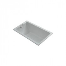 Tea-for-Two 5-1/2 ft. Reversible Drain Soaking Tub in Ice Grey