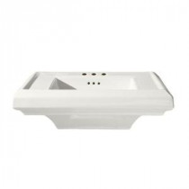 Town Square 24 in. Pedestal Sink Basin in White
