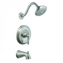 Oakmont Single-Handle 1-Spray Tub and Shower Faucet in Satin Nickel