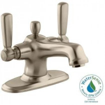 Bancroft Single Hole 2-Handle Low-Arc Bathroom Faucet in Vibrant Brushed Bronze