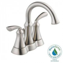 Mandara 4 in. Centerset 2-Handle High-Arc Bathroom Faucet in Stainless