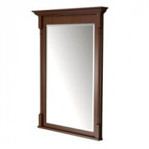 42 in. L x30 in. W Framed Wall Mirror in Autumn Blush Stain