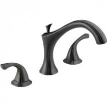 Addison 2-Handle Deck-Mount Roman Tub Faucet Trim Kit Only in Venetian Bronze (Valve Not Included)