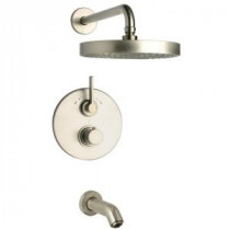 Elix 2-Handle 1-Spray Thermostatic Tub and Shower Faucet in Brushed Nickel