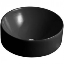 Vox Round Vessel Bathroom Sink in Black Black