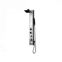 2-Jet Shower Panel System in Silver Stainless Steel