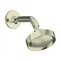 Purist Single-Function Showerhead with Arm and Flange in Polished Nickel