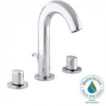 Oblo 8 in. Widespread 2-Handle Low-Arc Bathroom Faucet in Polished Chrome