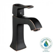 Metris C Single Hole 1-Handle Mid-Arc Bathroom Faucet in Rubbed Bronze