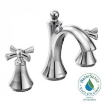 Wynford 8 in. Widespread 2-Handle High-Arc Bathroom Faucet Trim Kit with Cross Handles in Chrome (Valve Not Included)
