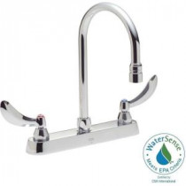 Commercial 8 in. Widespread 2-Handle High-Arc Bathroom Faucet in Chrome