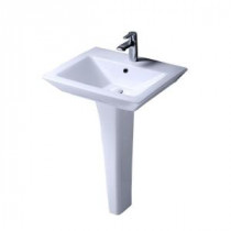 Aristocrat Pedestal Lavatory Combo Bathroom Sink in White