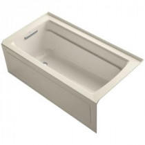 Archer 5 ft. Left-Hand Drain Acrylic Soaking Tub in Almond