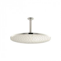 1-Spray 14 in. Contemporary Round Rain Showerhead in Vibrant Polished Nickel