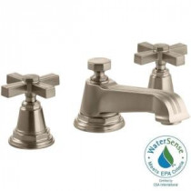 Pinstripe Pure 8 in. Widespread 2-Handle Low-Arc Bathroom Faucet in Vibrant Brushed Bronze