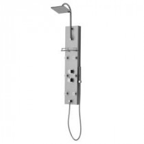 43 in. H x 8 in. W x 13 in. D Full Install 6-Jet Shower Panel System in Stainless Steel