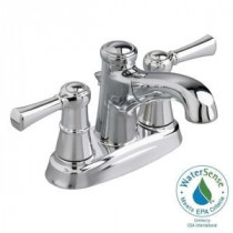 Outreach 4 in. Centerset 2-Handle Low-Arc Bathroom Faucet in Polished Chrome with Pull-Out and Speed Connect Drain