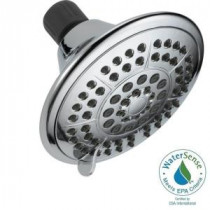 5-Spray 5 in. Shower Head in Chrome with Pause