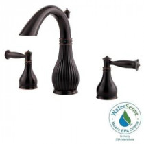 Virtue 8 in. Widespread 2-Handle High-Arc Bathroom Faucet in Tuscan Bronze