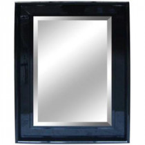34 in. x 46 in. Rectangular Decorative Black Framed Mirror