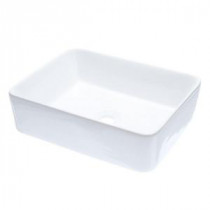 Vitreous China Vessel Sink in White