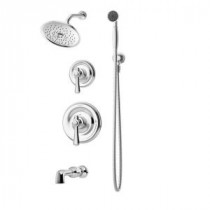 Degas Chrome 2-Handle Tub and Shower with Handshower Shower System