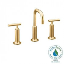 Purist 8 in. Widespread 2-Handle Low-Arc Bathroom Faucet in Vibrant Brushed Bronze