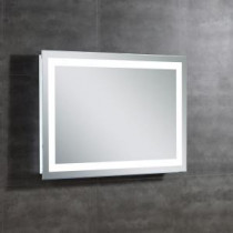 28 in. L x 39 in. W Single Wall LED Mirror in Chrome