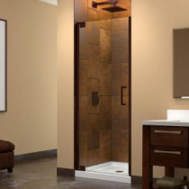 Elegance 28-3/4 to 30-3/4 in. x 72 in. Semi-Framed Pivot Shower Door in Oil Rubbed Bronze