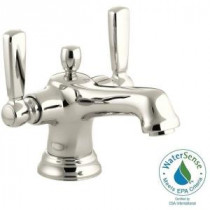 Bancroft Single Hole 2-Handle Low-Arc Bathroom Faucet in Vibrant Polished Nickel