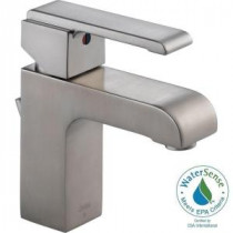 Arzo Single Hole Single-Handle Bathroom Faucet in Stainless with Metal Pop-Up
